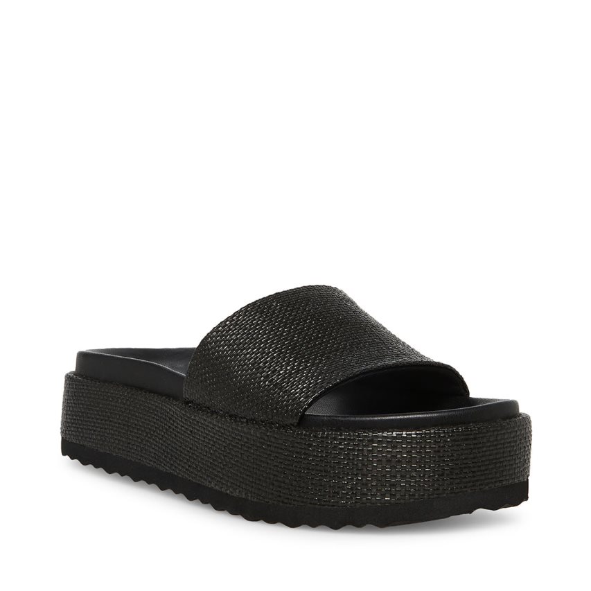 Sandalias de Diapositivas Steve Madden Kasper Mujer Negras | ES HV2401